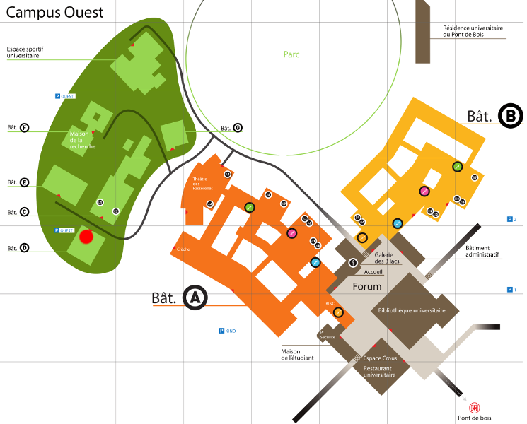 plan du campus de Lille 3
