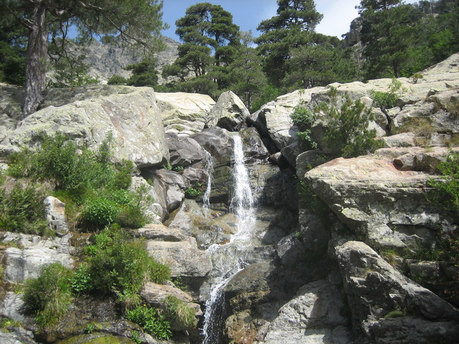 La cascade des anglais (Vizzavona). En Corse. Vizzavona et Vero.