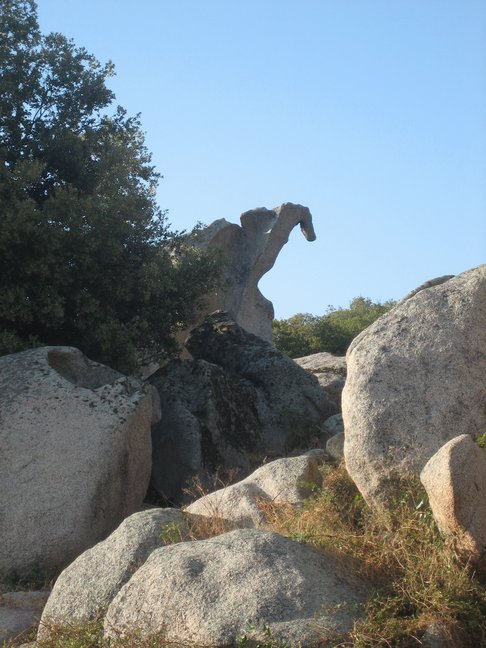 Le dinosaure de Filitosa. Découverte de la Corse. Au sud d'Ajaccio.