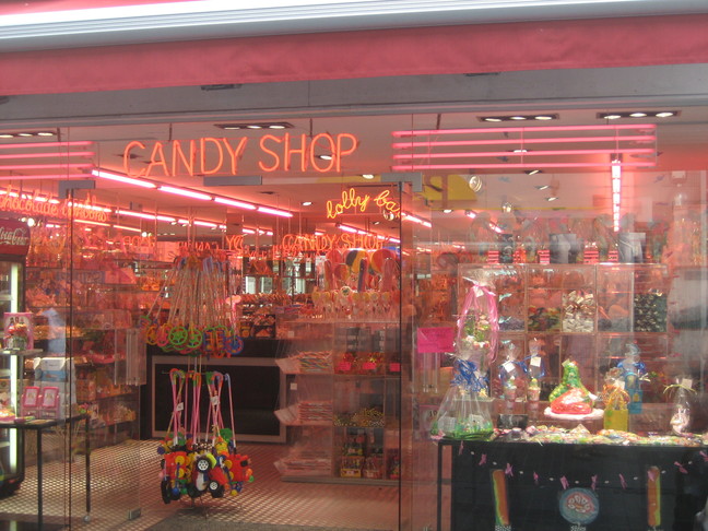 Candy shop à Ostende. Beau samedi à Ostende.