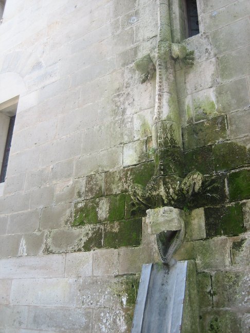 Une gouttière du château de Pierrefonds en forme de... lézard ? Week-en en Picardie. Pierrefonds.